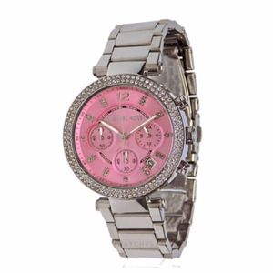 Silver and Pink Michael Kors Watch